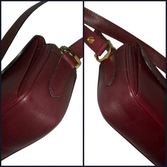 Cartier Must de Cartier Burgundy Leather Crossbody Shoulder Bag With Dustbag - Picture 7 of 16